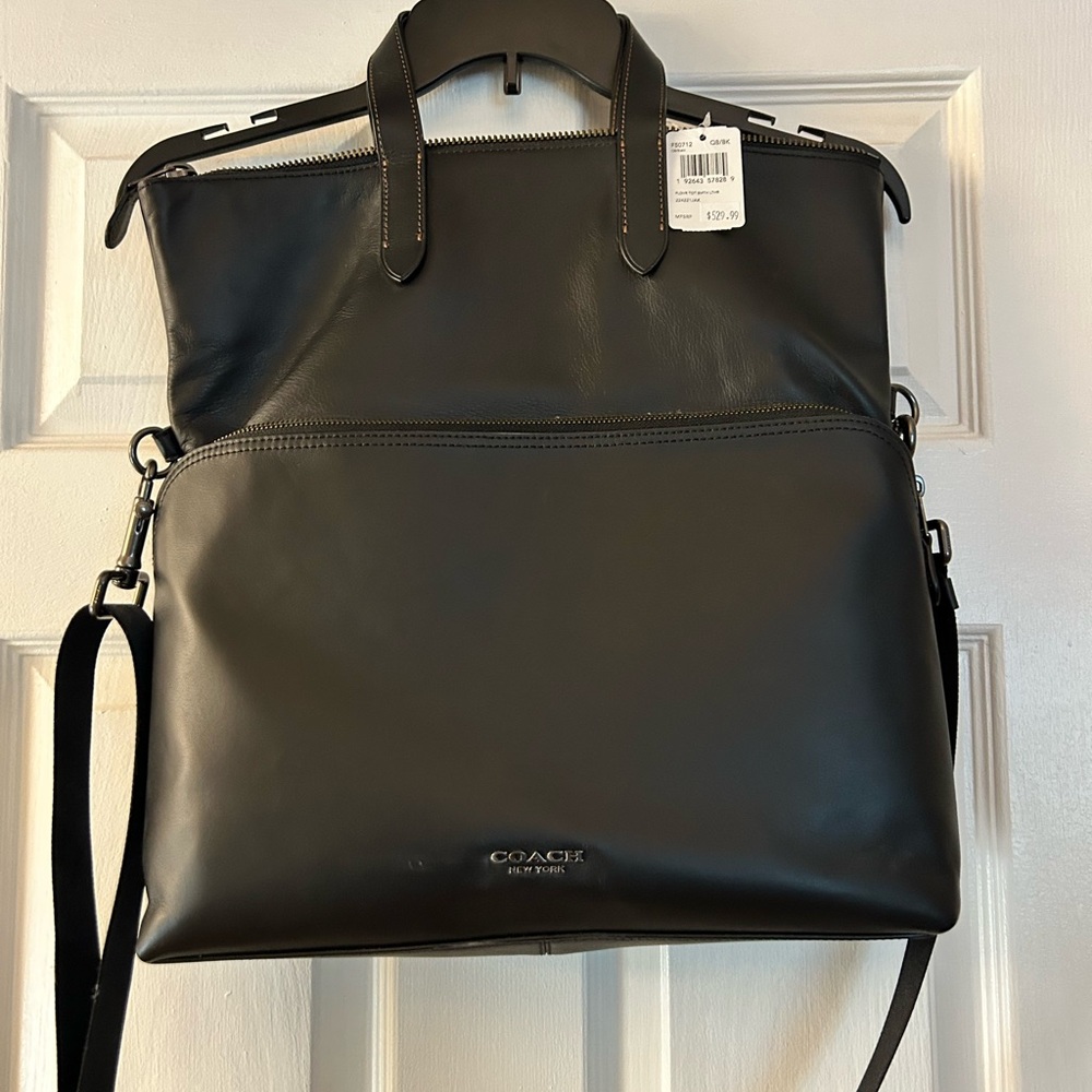 Coach Black Laptop Bag with Adjustable Strap